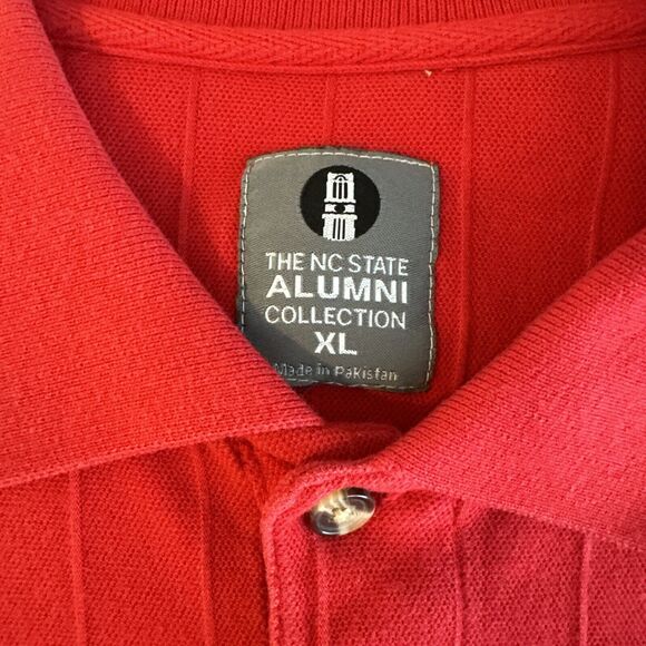 NC State Wolfpack The Alumni Collection Polo Shirt Adult Red Ribbed Size Men XL - Picture 7 of 10